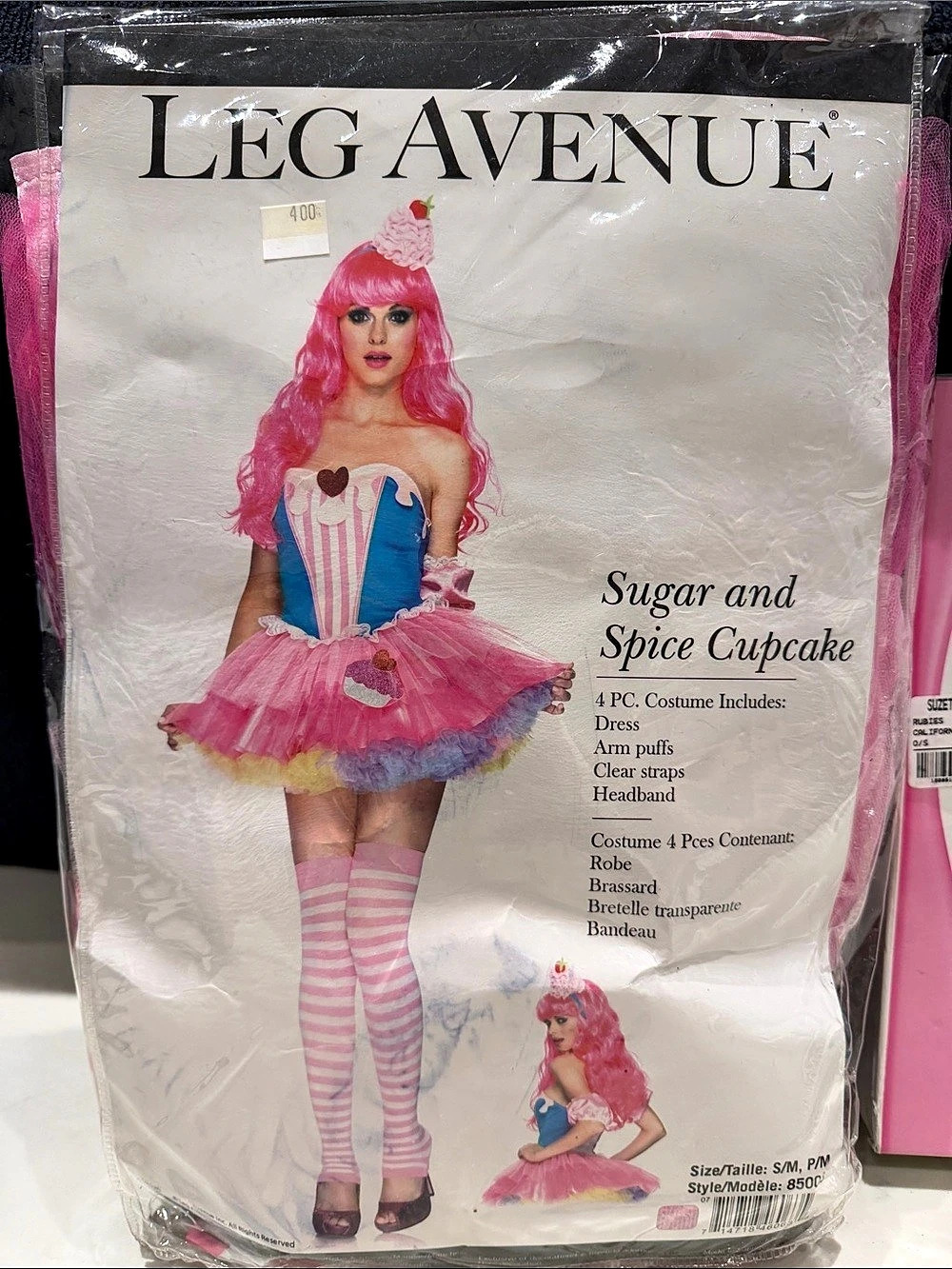 Leg Avenue Sugar and Spice Cupcake Costume Pink & Blue Set
